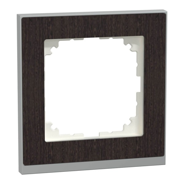 Merten MEG4010-3671 M-Pure Decor-Rahmen, 1fach, Wenge/aluminium, M-Pure Decor