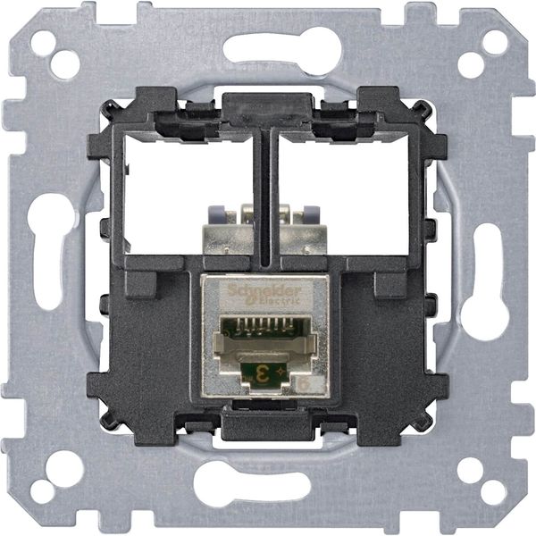 Merten MEG4575-0011 Tragplatte 1fach mit Anschlußmodul Actassi RJ45 Cat5e STP