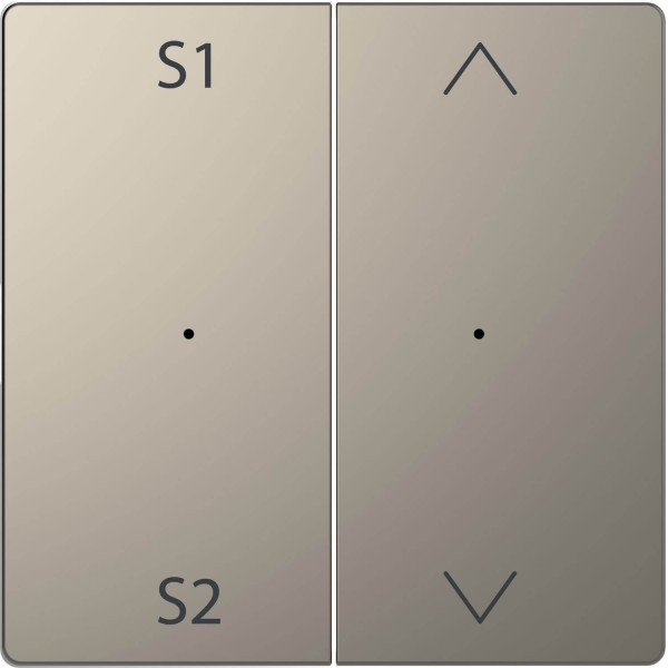 Merten MEG5227-6050 Wippen für Taster-Modul 2fach (Szene1/2, Auf/Ab), Nickelmetallic, System Design