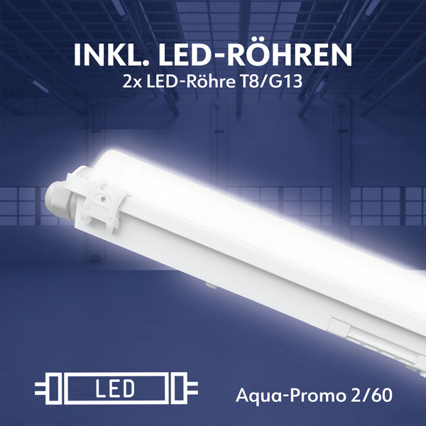 Müller Licht Feuchtraumleuchte Aqua-Promo 2/60 white Gen. 10 20800198