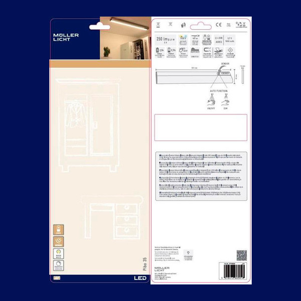 Müller Licht LED Unterbauleuchte Pibo Sensor DIM 35 27700043
