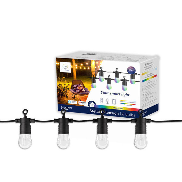 Müller Licht Outdoor Wegeleuchte tint Stella Extension, 6 bulbs, white+color 404088