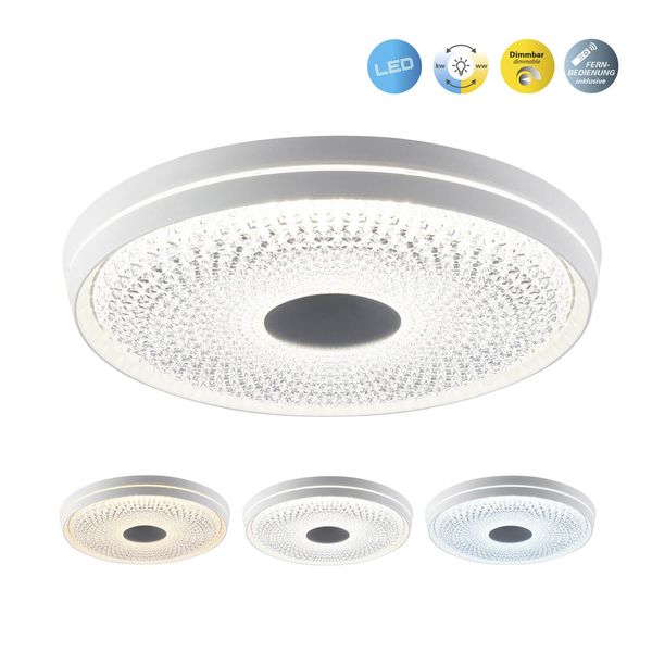 Näve LED Deckenleuchte BOISE Ø51cm 45W Steuerbare Lichtfarbe weiß 1381923