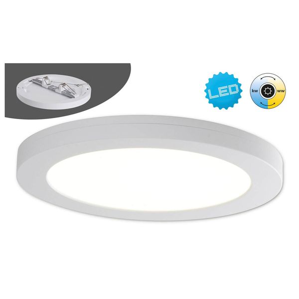 Näve LED Deckenleuchte BONUS Ø21,7cm 17,58W Steuerbare Lichtfarbe weiß 1384523