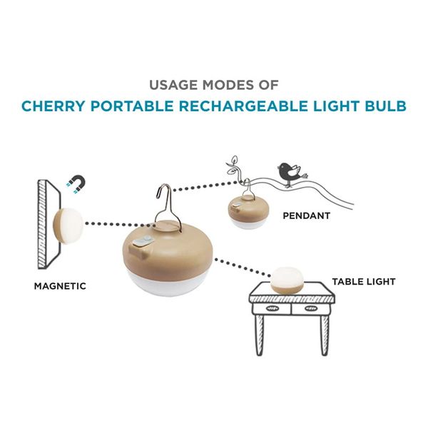 NewGarden CHERRY LED Mobile Hängeleuchte beige Solar, Akku, Fernbedienung Innen & Außen IP54