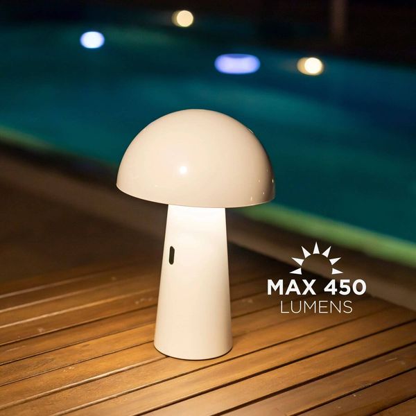 NewGarden SHITAKE LED Batterie-Tischleuchte, kabellos und tragbar, Outdoor dimmbar IP44