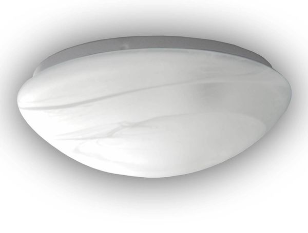 Niermann LED 10W Nurglasleuchte Alabaster, 25cm, warmweiss, Made in EU