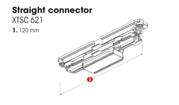 Nordic Global Trac I-Verbinder 3-Phasen DALI XTSC621-2 schwarz