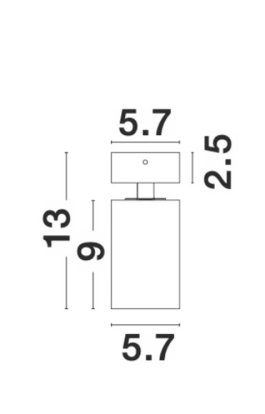 Nova Luce TOD Deckenleuchte GU10 Weiß 13x5,7cm dimmbar 9011311