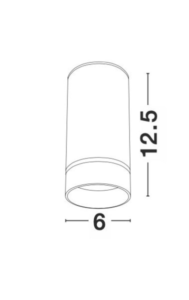 Nova Luce ESCA Deckenleuchte GU10 Weiß 12,5x6cm dimmbar 9387002