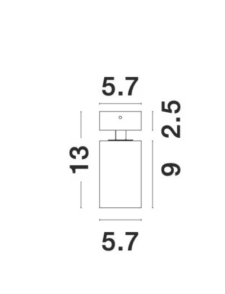 Nova Luce INUS Deckenleuchte GU10 Schwarz 13x5,7cm dimmbar 9460972