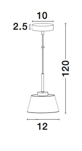 Nova Luce BOCCALE Pendelleuchte G9 Chrom 120x12cm dimmbar 1300301301