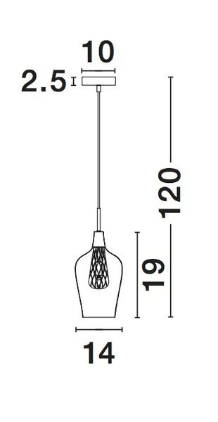 Nova Luce FILO Pendelleuchte G9 Gold 120x14cm dimmbar 1500202831