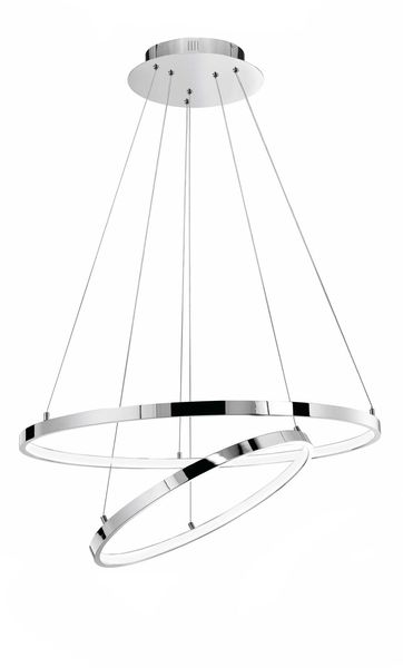 Nova Luce ARIA LED Pendelleuchte Chrom 74W Warmweiss 120x60cm 17222003