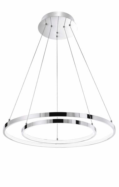 Nova Luce ARIA LED Pendelleuchte Chrom 74W Warmweiss 120x60cm 17222003