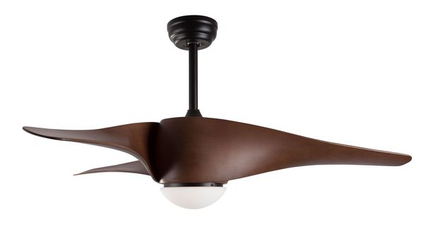 Nova Luce BREEZE LED Ventilator Schwarz 18W Warmweiss 45-58x132cm 5267611