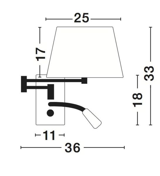 Nova Luce CINGO Wandleuchte LED&E27 2-fach Chrom 3W Warmweiss 36x11x33cm 6102682