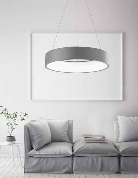 Nova Luce RANDO LED Pendelleuchte Grau 56W Neutralweiss 120x60cm 6167204