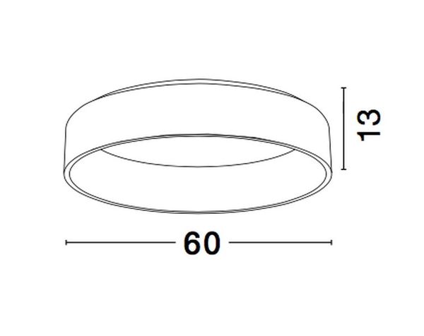 Nova Luce RANDO LED Deckenleuchte Kaffeebraun 42W Warmweiss 13x60cm 6167210