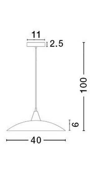 Nova Luce VICINO Pendelleuchte E27 Weiß 100x40cm dimmbar 6302361