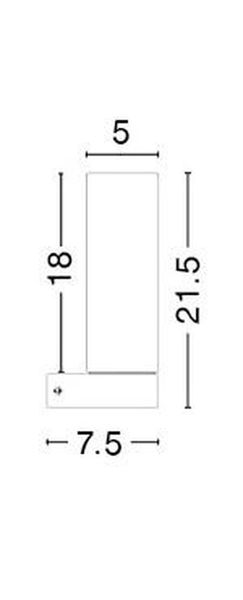 Nova Luce POLO Wandleuchte E14 Chrom IP44 5x7,5x21,5cm dimmbar 6310542