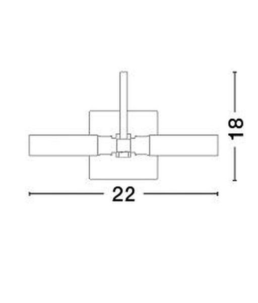 Nova Luce DRITTO Wandleuchte G9 2-fach Weiß IP44 22x12x18cm dimmbar 6310661