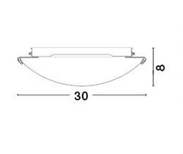 Nova Luce ERA Deckenleuchte E27 2-fach Weiß 8x30cm dimmbar 6311801