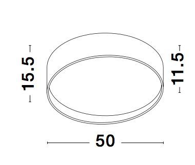 Nova Luce FANO LED Deckenleuchte Weiß 34W Warmweiss 15,5x50cm 71045002