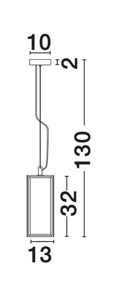 Nova Luce FLAVIO Pendelleuchte E27 Messing 13x13x130cm dimmbar 7152603