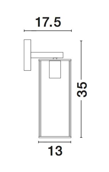 Nova Luce FLAVIO Wandleuchte E27 Messing 13x17,5x35cm dimmbar 7152604