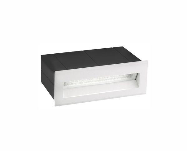 Nova Luce KRYPTON LED Wandeinbauleuchte Weiß 3W IP54 Warmweiss 13,5x8x5,5cm 726405