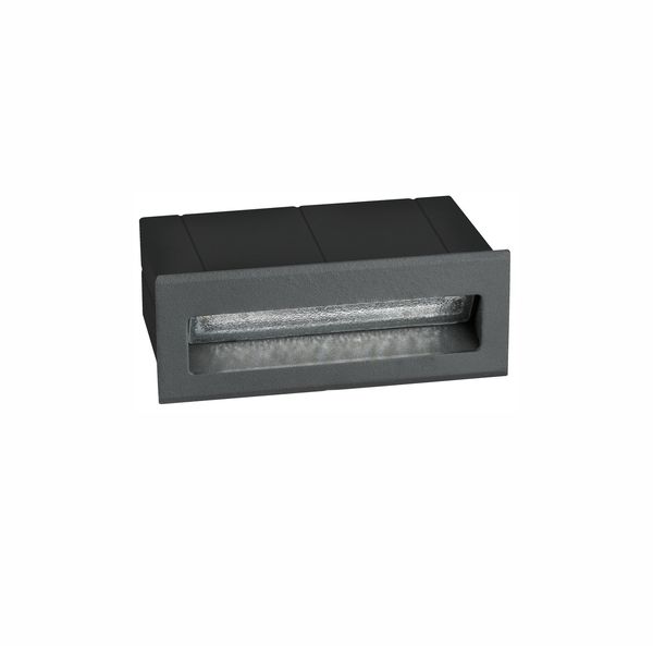 Nova Luce KRYPTON LED Wandeinbauleuchte Grau 3W IP54 Warmweiss 13,5x8x5,5cm 726406