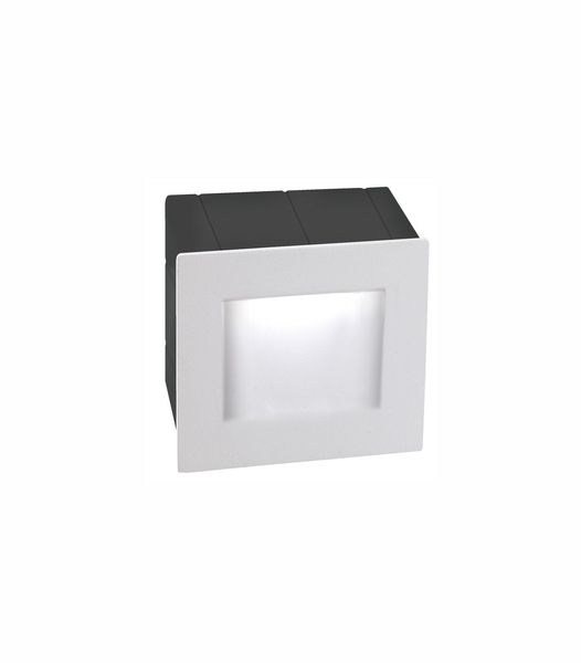 Nova Luce KRYPTON LED Wandeinbauleuchte Weiß 3W IP54 Warmweiss 8x7x8cm 727001