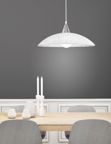 Nova Luce SHELL Pendelleuchte E27 Weiß 100x40cm dimmbar 7326501