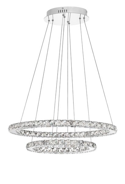 Nova Luce CELINE LED Pendelleuchte Chrom 40W Neutralweiss 64x44x120cm 7403001