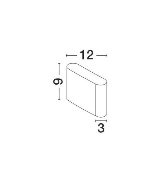 Nova Luce SOHO LED Wandleuchte Grau 2x3W IP54 Warmweiss 12x3x9cm 740401