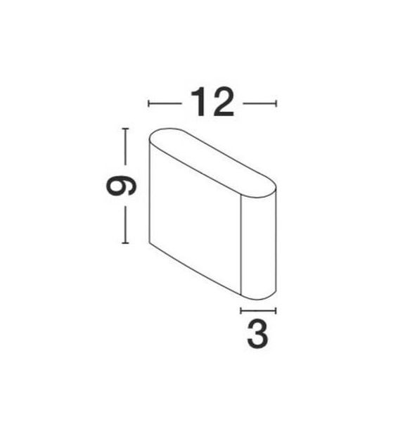 Nova Luce SOHO LED Wandleuchte Weiß 2x3W IP54 Warmweiss 12x3x9cm 740402