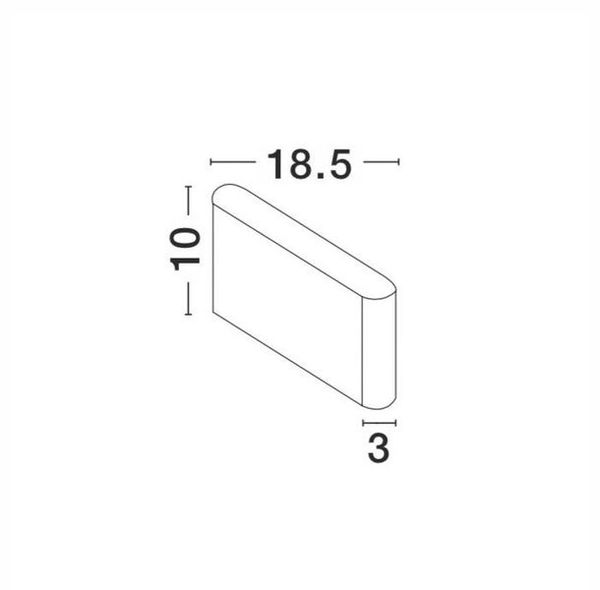 Nova Luce SOHO LED Wandleuchte Weiß 2x5W IP54 Warmweiss 18,5x3x10cm 740403