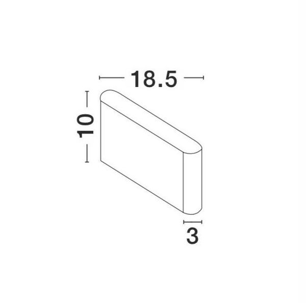 Nova Luce SOHO LED Wandleuchte Grau 2x5W IP54 Warmweiss 18,5x3x10cm 740404