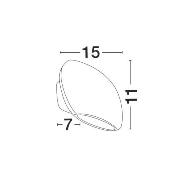 Nova Luce COMO LED Wandleuchte Grau 2x3W IP54 Warmweiss 15x7x11cm 741662