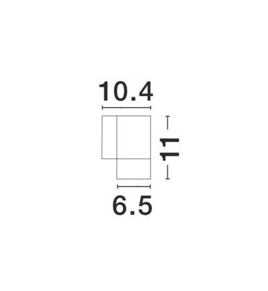 Nova Luce NODUS Wandleuchte GU10 Braun 7W IP54 6,5x10,4x11cm dimmbar 773222