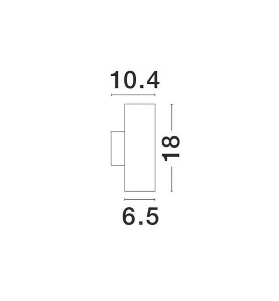 Nova Luce NODUS Wandleuchte GU10 Grau 2x7W IP54 6,5x10,4x18cm dimmbar 773223