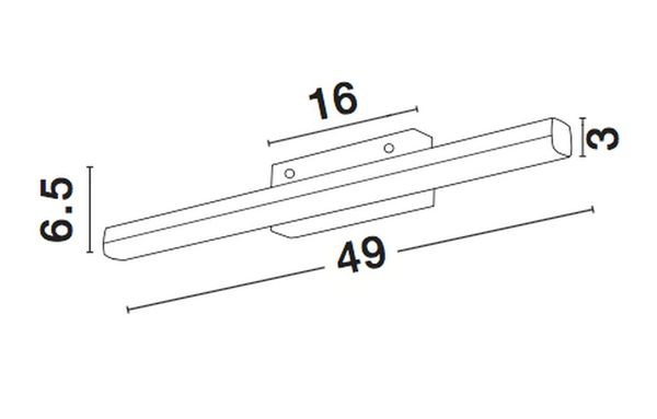 Nova Luce VANESE LED Wandleuchte Chrom 12W IP44 Warmweiss 49x7,5x6,5cm 787005