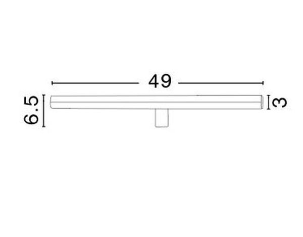 Nova Luce VANESE LED Spiegelleuchte Chrom 12W IP44 Warmweiss 49x6,5x6,5cm 787007