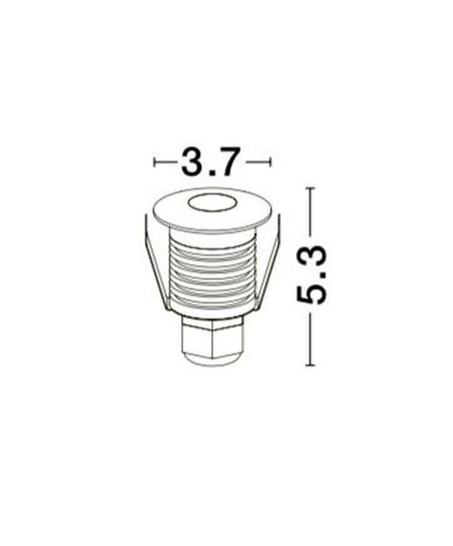 Nova Luce BANG LED Bodeneinbauleuchte Weiß 1W IP67 Warmweiss 3,7x3,7x5,3cm 8038401