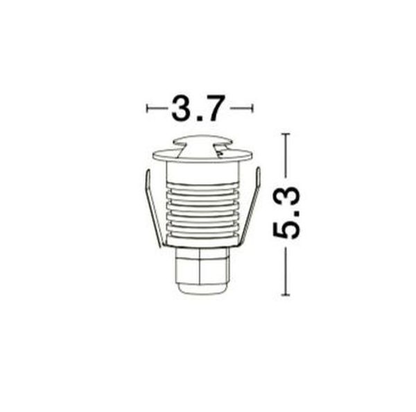 Nova Luce BANG LED Bodeneinbauleuchte Nickel 1W IP67 Warmweiss 4,2x4,2x9cm 8038801