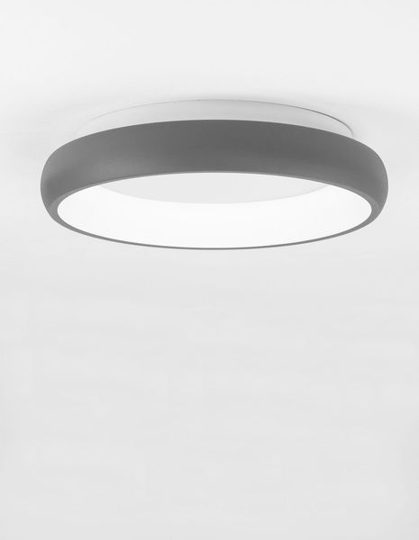 Nova Luce ALBI LED Deckenleuchte Grau 32W Warmweiss 8,5x41cm dimmbar 8105615