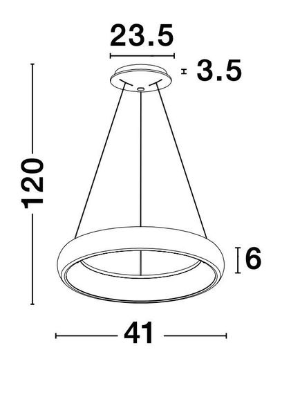 Nova Luce ALBI LED Pendelleuchte Weiß 32W Warmweiss 120x41cm dimmbar 8105618