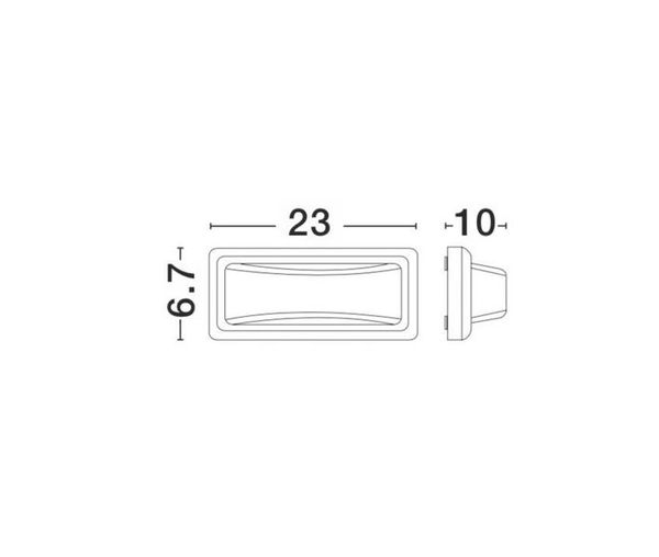 Nova Luce PULSAR LED Wandleuchte Grau 6W IP54 Warmweiss 23x10x6,7cm 812104