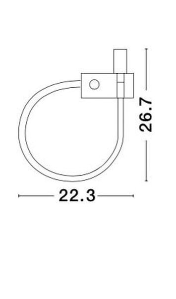 Nova Luce GENEVA LED Wandleuchte Schwarz 3W Warmweiss 22,3x4,8x26,7cm 8126582